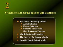 Ppt Systems Of Linear Equations An