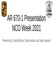 ar670 fun presentation nco week 2021