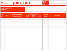 Job Card Format