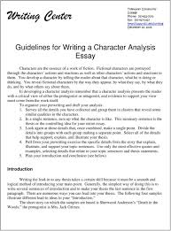 guidelines for writing a character analysis essay pdf fictional characters are portrayed through the characters actions and reactions as well as other characters actions