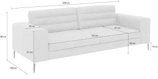 sofa 3 seater arianna ii width 2 5m