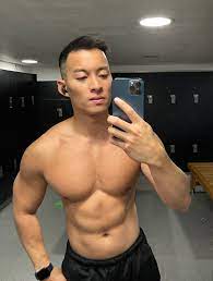 Gay asian selfie