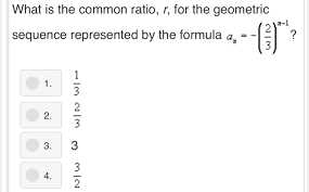 Solved What Is The Common Ratio R For