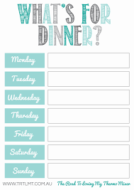 Free Meal Planning Printables I Can Cook Meal Planning