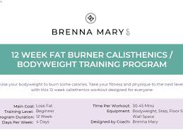 12 week home workout plan brenna