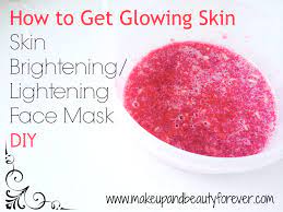 skin brightening lightening face mask diy