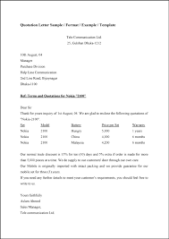 Quotation Letter Sample Format Example Template