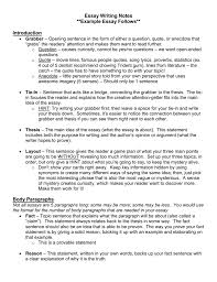 essay writing notes example essay follows introduction body 