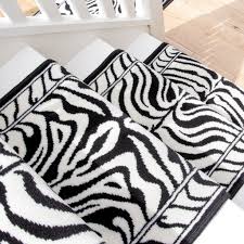 clic zebra print stair carpet made