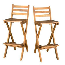 Furniture outdoor folding rope and wood chair remodelista. Tundra Set Of 2 Acacia Wood Folding Patio Bar Chair Natural Christopher Knight Home Outdoor Bar Stools Bar Stools Wood Bar Stools