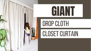 drop cloth closet curtain my happy