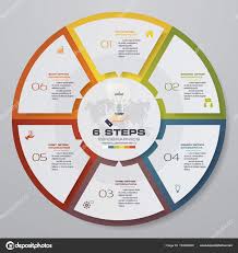 Modern Steps Process Simple Editable Pie Chart Design