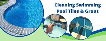 This swimmingpool.com guide shows how to use vinegar and water or muriatic acid to remove calcium deposits. How To Clean Swimming Pool Tiles Grout Swimming Pool Tile Grout
