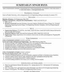 Civil engineer resume example with professional experience printable resume template is basically apt for the fresher. Civil Engineering Intern Resume Example Company Name Baton Rouge Louisiana