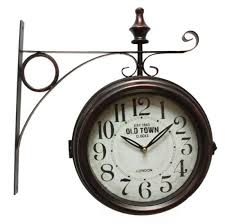 Double Sides Iron Wall Clock With
