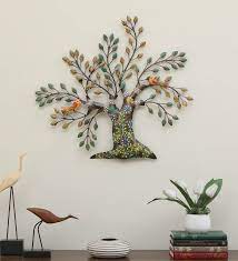 Metal Multicolour Hand Painted Tree
