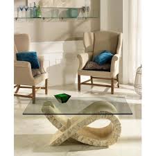 Onda Living Room Table In Fossil Stone