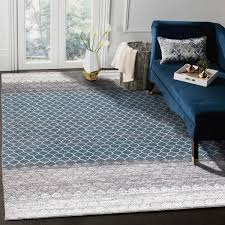 stylewell blue tile geo 5 ft x 7 ft area rug