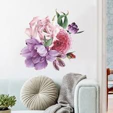 Pink And Purple Flower Wall Stickers