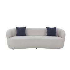 Round Arm Fabric Modern Curved Sofa