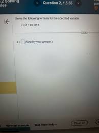 Answered Solve The Following Formula