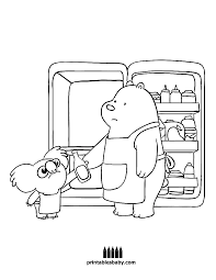 We Bare Bears | Printables Baby - Free Cartoon Coloring Pages | Gấu, Gấu  xám, Tĩnh điện