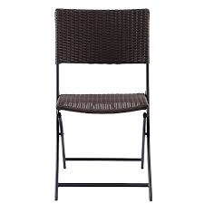 Folding Steel Outdoor Wicker Chair