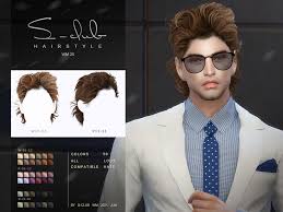 sims resource short wavy hairs for male