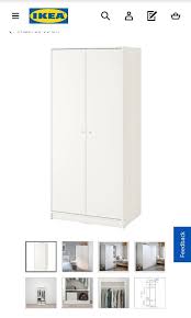 .for pax wardrobe system, i cannot afford ikea's sliding closet doors and i was wondering if there are any hacks that can turn a regular wardrobe door to we have two pax units in the entryway and would like to change their doors and use kungsbacka ones. Ikea Wardrobe 2 Doors Furniture Shelves Drawers On Carousell
