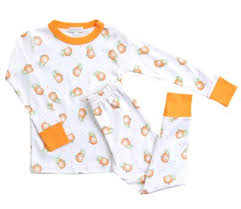 Magnolia Baby Little Girls Boys Vintage Pumpkin Long Pajamas