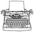 Typewriter &, keys - Clip Art Library