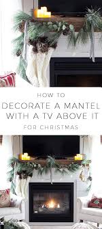 A Mantel With A Tv Above It For