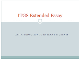 Extended Essay Guidelines   ppt video online download SlidePlayer