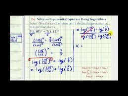 Ex Solve An Exponential Equation With