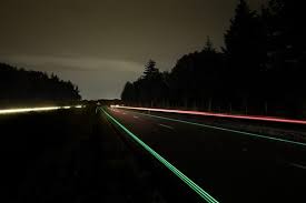 Highway With Glow In The Dark Markings