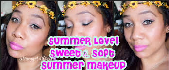 summer makeup tutorial featuring colour