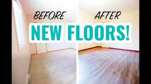 carpet to vinyl flooring transformation