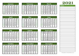 There are some yearly calendar for the year 2021. 2021 Yearly Calendar With Blank Notes Free Printable Templates