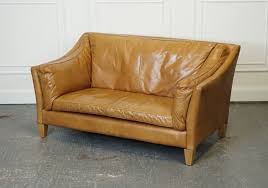 2 seater sofa in tan leather from halo