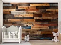 Reclaimed Pallet Wood Wallpaper Wall