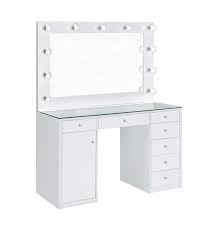 acena 7 drawer gl top vanity desk