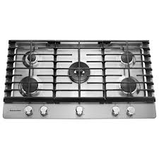 kitchenaid 36 in. gas cooktop in