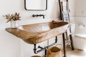 rustic bathroom sink diy with a wood