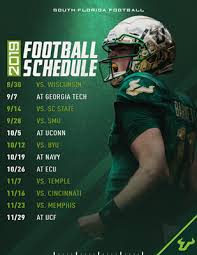The badgers football schedule includes opponents, date, time, and tv. 2019 Football Schedule Announced Usf Athletics