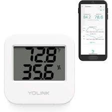 Yolink Smart Temperature Humidity Sensor Works W Alexa Ifttt 1 4 Mile Super Long Range Wireless Digital Hygrometer With Alarm
