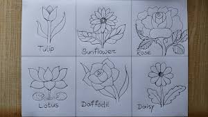 flower chat drawing with names