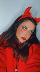 easy devil halloween makeup