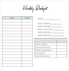 Actual Weekly Printable Budget Planner Monthly Bills