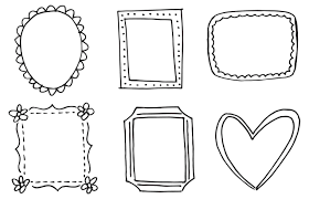 hand drawn frame vector art icons and