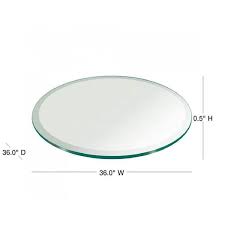 Mirror 36 In Clear Round Glass Table